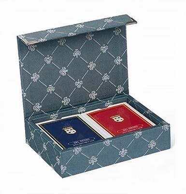 Dal Negro speelkaarten met houder Prestige textiel groen 3 delig