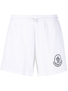 Moncler short en coton à lien de resserrage - Blanc