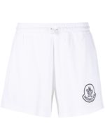 Moncler short en coton à lien de resserrage - Blanc - thumbnail