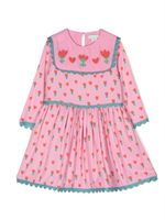 Stella McCartney Kids robe froncée à fleurs - Rose