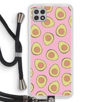Dancing avocados: Samsung Galaxy A22 4G Transparant Hoesje met koord