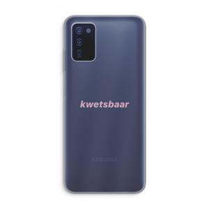 kwetsbaar: Samsung Galaxy A03s Transparant Hoesje