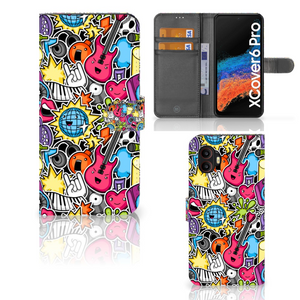 Samsung Galaxy Xcover 6 Pro Wallet Case met Pasjes Punk Rock