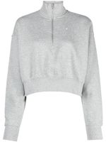 Nike sweat zippé Phoenix à coupe crop - Gris