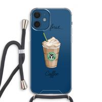 But first coffee: iPhone 12 Transparant Hoesje met koord