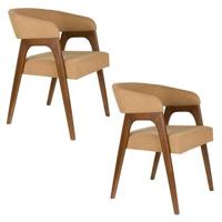 Dutchbone Adamello Eetkamerstoelen Beige - Set van 2