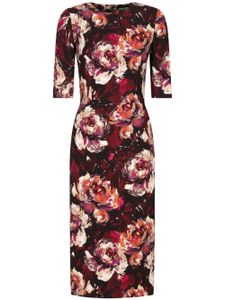 Dolce & Gabbana robe mi-longue imprimée - Rose