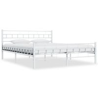 Bedframe metaal wit 200x200 cm