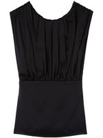 Jil Sander gathered satin top - Noir - thumbnail