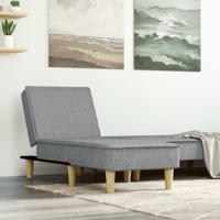 Chaise longue stof lichtgrijs
