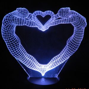 3D LED LAMP - HART MAN VROUW