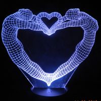 3D LED LAMP - HART MAN VROUW - thumbnail