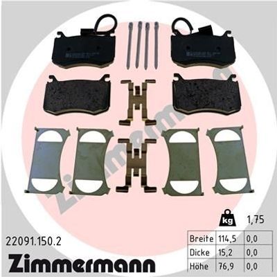 Remblokkenset, schijfrem 220911502