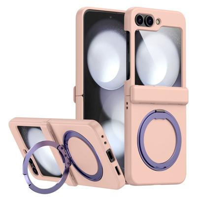 Lunso Samsung Galaxy Z Flip 7 FE / Z Flip6 backcover hoesje met MagSafe-ring - Lichtroze