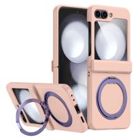 Lunso Samsung Galaxy Z Flip 7 FE / Z Flip6 backcover hoesje met MagSafe-ring - Lichtroze