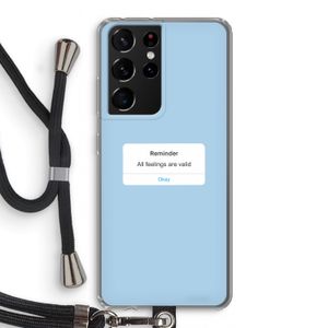 Reminder: Samsung Galaxy S21 Ultra Transparant Hoesje met koord