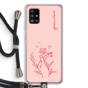 Giving Flowers: Samsung Galaxy A51 5G Transparant Hoesje met koord