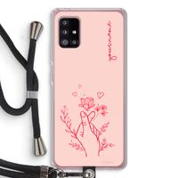 Giving Flowers: Samsung Galaxy A51 5G Transparant Hoesje met koord