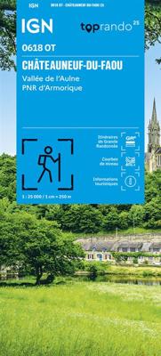 Wandelkaart 0618OT Châteauneuf-du-Faou/ Vallée l'Aulne /PNR Armorique | IGN - Institut Géographique National