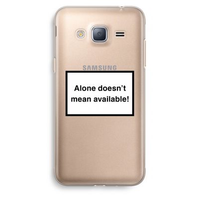 Alone: Samsung Galaxy J3 (2016) Transparant Hoesje