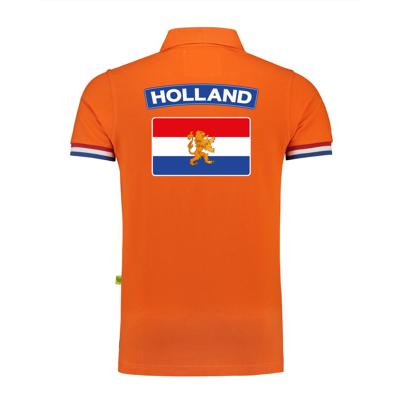 Luxe Holland supporter poloshirt - 200 gr katoen - heren - oranje - Nederland - Koningsdag kleding