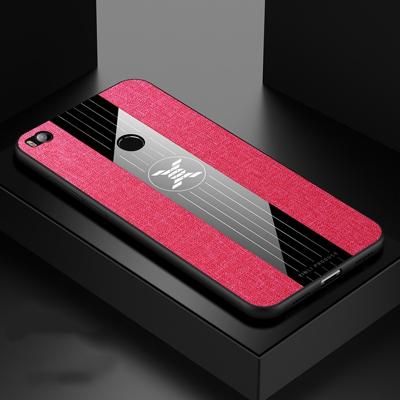 Voor Xiaomi mi Max 2 XINLI stiksels doek textuur schokbestendig TPU beschermhoes (rood)