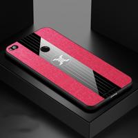 Voor Xiaomi mi Max 2 XINLI stiksels doek textuur schokbestendig TPU beschermhoes (rood)