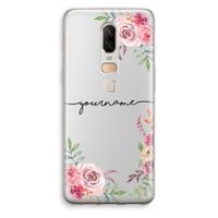 Rozen: OnePlus 6 Transparant Hoesje