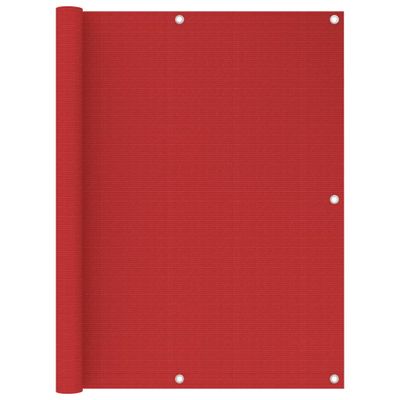 VidaXL Balkonscherm 120x400 cm hdpe rood