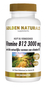 Golden Naturals B12 3000mcg Zuigtabletten