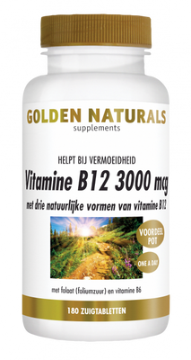 Golden Naturals B12 3000mcg Zuigtabletten