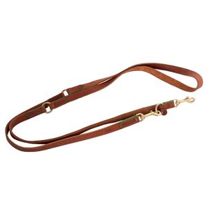 Cloud7® Hondenriem Kings Park, cognac/green