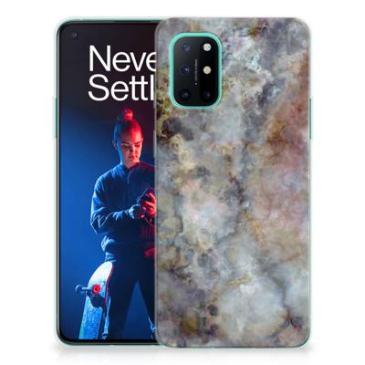 OnePlus 8T | TPU | Siliconen hoesje | Marmer Grijs