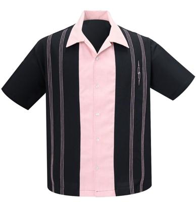 Steady Clothing The Harper Shirt Black / Pink-XXXL