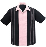 Steady Clothing The Harper Shirt Black / Pink-XXXL