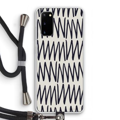 Marrakech Zigzag: Samsung Galaxy S20 Transparant Hoesje met koord