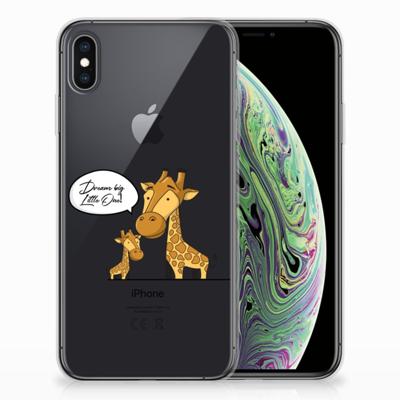 Apple iPhone Xs Max Telefoonhoesje met Naam Giraffe Apple iPhone Xs Max Telefoonhoesje met Naam Giraffe