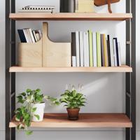 Wandschap 80x40x(2-4) cm onbehandeld massief eikenhout