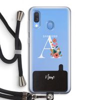 Pink Bouquet: Samsung Galaxy A40 Transparant Hoesje met koord Pink Bouquet: Samsung Galaxy A40 Transparant Hoesje met koord