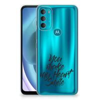 Motorola Moto G71 5G | Siliconen hoesje | met naam Heart Smile