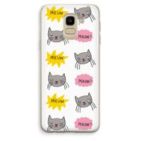 Meow: Samsung Galaxy J6 (2018) Transparant Hoesje Meow: Samsung Galaxy J6 (2018) Transparant Hoesje