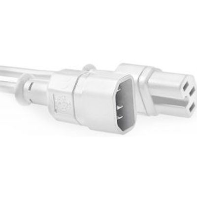 ACT Netsnoer C14 - C15 wit 1,2 m