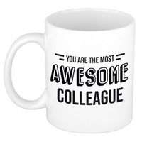 1x stuks collega cadeau mok / beker the most awesome colleague - thumbnail