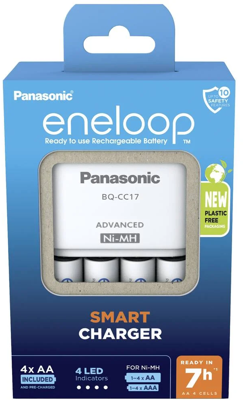 Panasonic Lader BQ-CC17 + 4x AA Eneloop 2000mAh