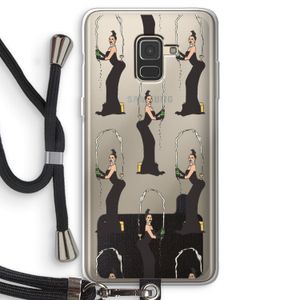 Pop Some Kim: Samsung Galaxy A8 (2018) Transparant Hoesje met koord
