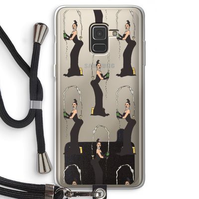 Pop Some Kim: Samsung Galaxy A8 (2018) Transparant Hoesje met koord