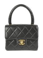 CHANEL Pre-Owned mini sac à main matelassé (années 1990) - Noir - thumbnail