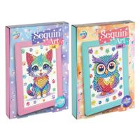 Creative Craft Group Maak je eigen dier pailletten kunst knutselset,8 kleuren