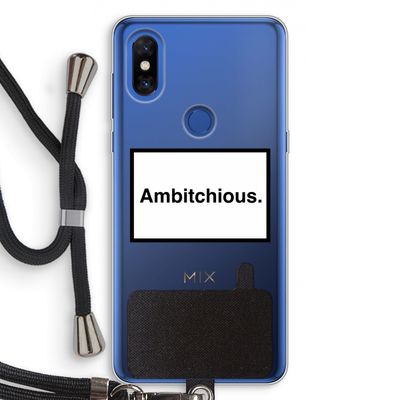 Ambitchious: Xiaomi Mi Mix 3 Transparant Hoesje met koord
