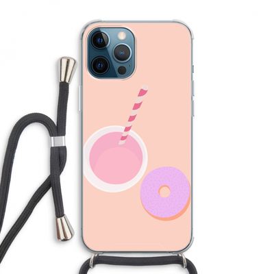 Donut: iPhone 12 Pro Max Transparant Hoesje met koord